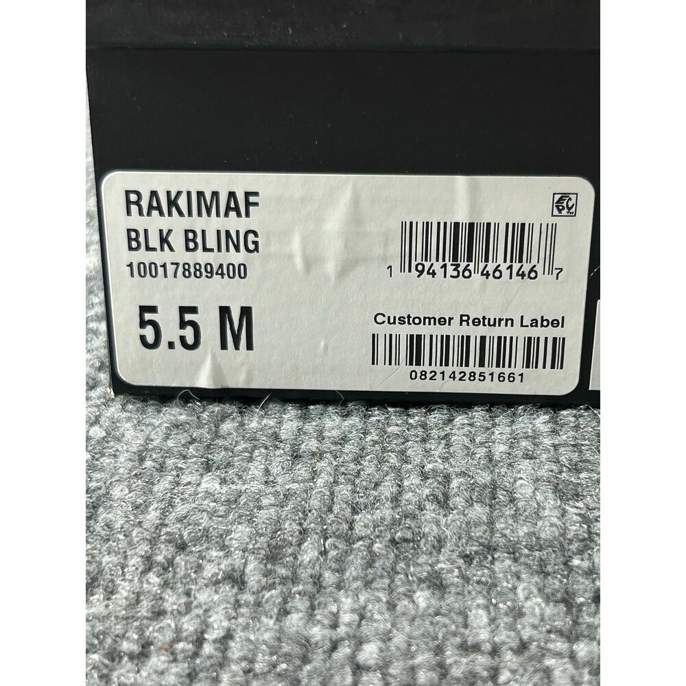 MIA Rakimaf Black Bling Rhinestone Ankle Booties Women's Size 5.5 Stiletto Heel - Picture 10 of 11